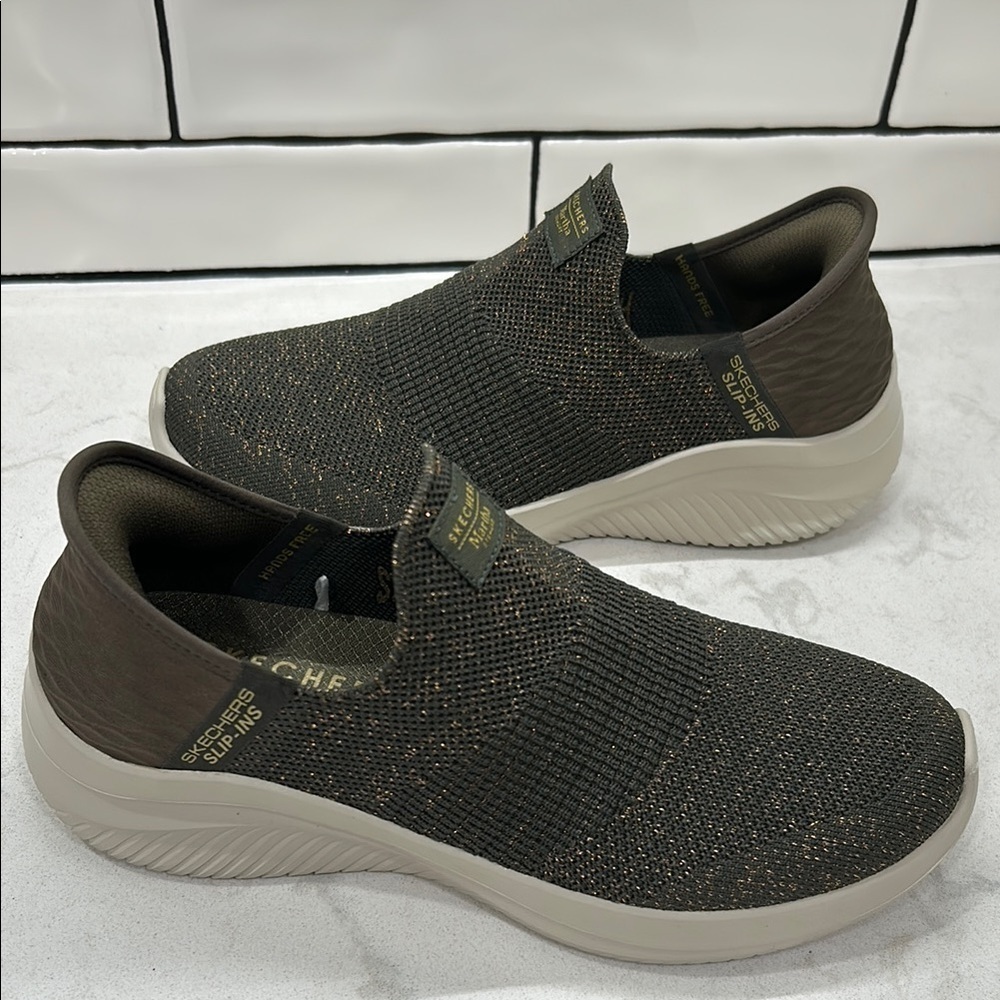 SKECHERS WOMENS SLIP-INS MARTHA‎ STEWART ULTRA FLEX 3.0 SNEAKER SIZE 7.5 NEPTUNE